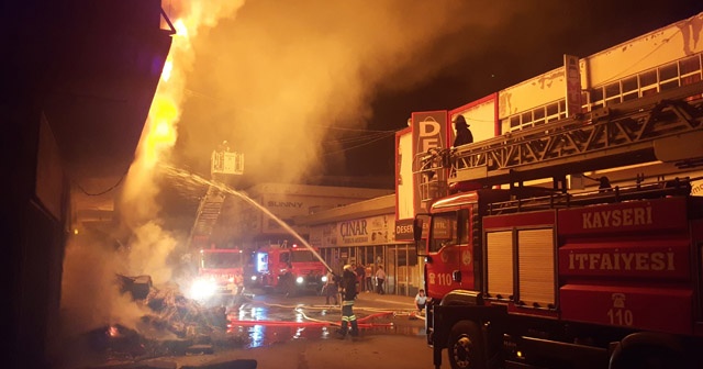 Kayseri’de korkutan yangın