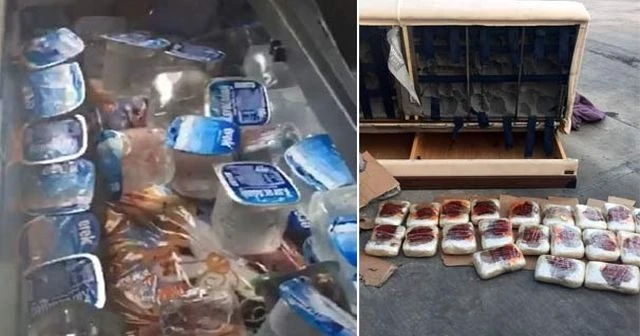 Otobüsün buzdolabından uyuşturucu çıktı