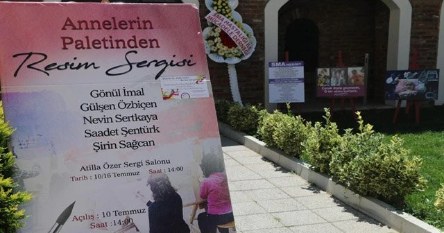 SMA hastaları için ‘Annelerin Paletinden Resim Sergisi’