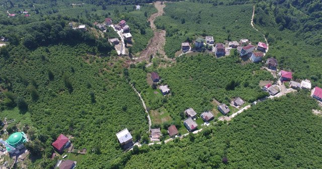 Trabzon&#039;da heyelanın boyutu havadan böyle görüntülendi