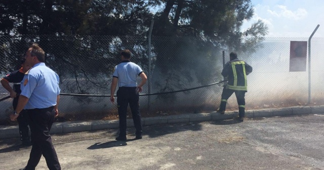 Çanakkale&#039;de jandarma eğitim alanında yangın