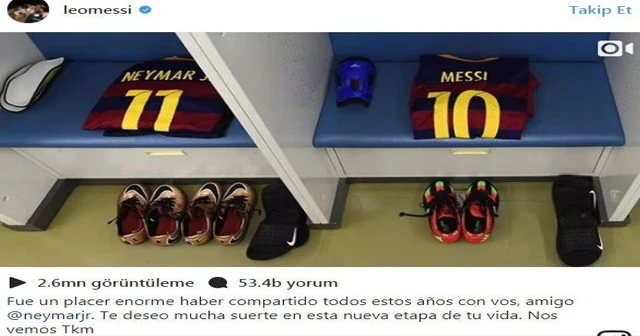 Messi'den Neymar'a veda