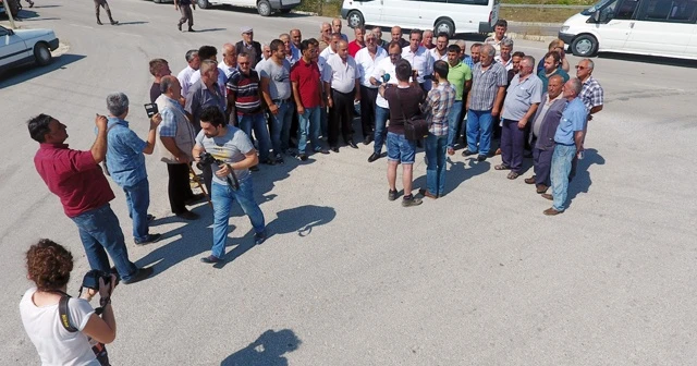 Sinop’ta minibüsçü eylemi