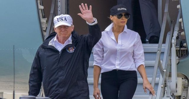 Trump Harvey kasırgasının vurduğu Teksas&#039;ı ziyaret etti