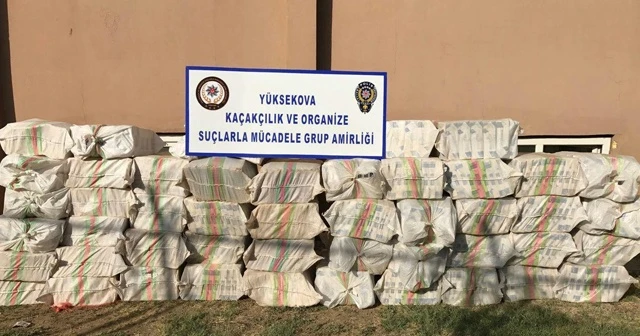 Yüksekova’da 23 bin 500 paket kaçak sigara ele geçirildi