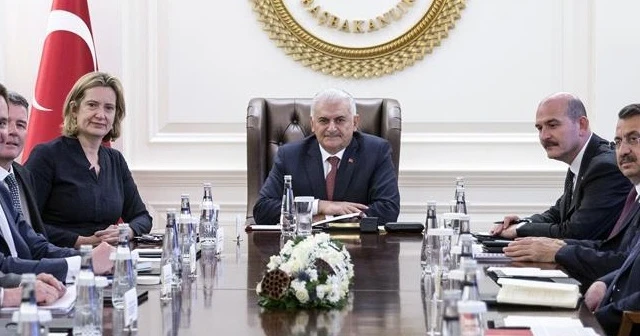Başbakan Yıldırım İngiltere İçişleri Bakanı Rudd'u kabul etti