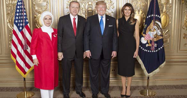 Erdoğan çifti resepsiyona katıldı