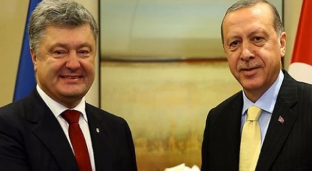 Erdoğan ile Poroşenko arasında 50 dakikalık görüşme