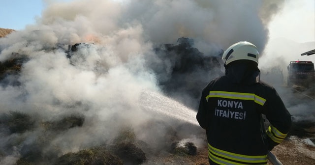 Konya’da 2 bin adet saman balyası yandı