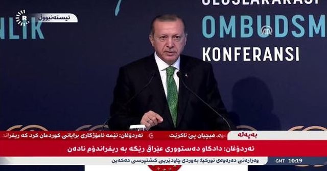 Kuzey Irak&#039;taki kanallar Erdoğan&#039;ın konuşmasını canlı yayınladı