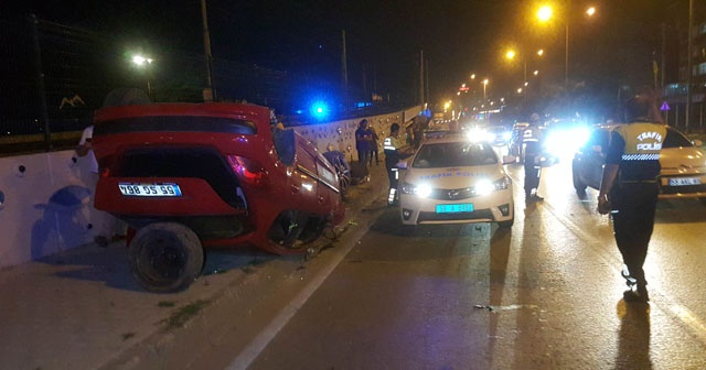 Samsun'da otomobil takla attı: 1 yaralı