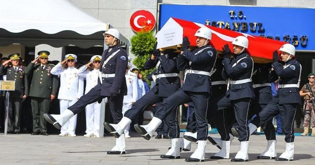 Şehit polis için tören yapıldı