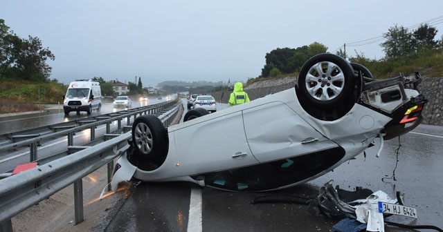 Sinop&#039;ta trafik kazası: 1 yaralı