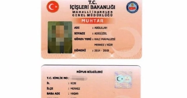 50 bin 253 muhtara tek tip kimlik kartı verilecek
