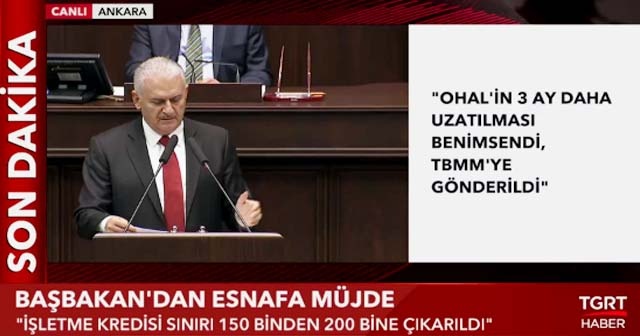 Başbakan Yıldırım&#039;dan esnafa müjde