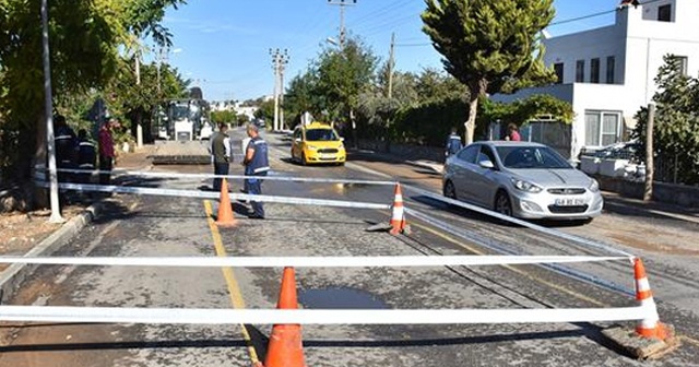 Bodrum&#039;da içme suyu isale hattında patlama