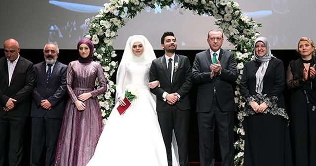 Cumhurbaşkanı Erdoğan, nikah törenine katıldı