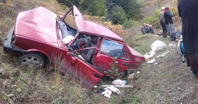 Ordu&#039;da otomobil şarampole devrildi: 1 ölü, 5 yaralı