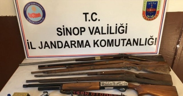 Sinop&#039;ta kaçak silah operasyonu