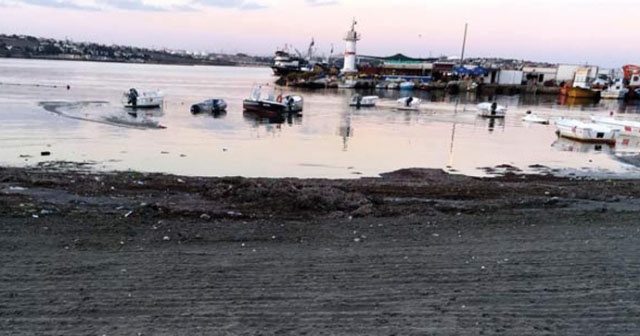 Tekirdağ&#039;da deniz 10 metre çekildi