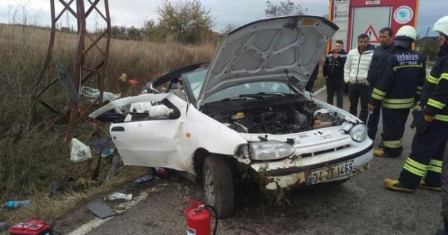 Tekirdağ'da takla atan arabanın sürücüsü öldü