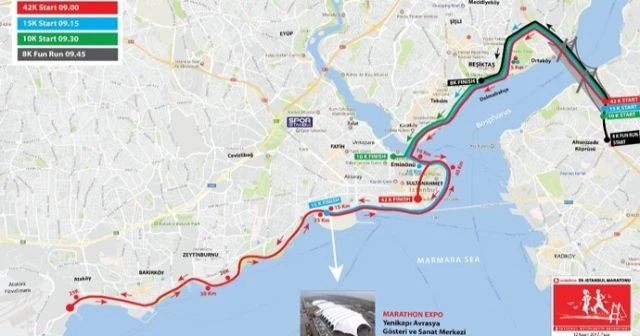 Vodafone 39. İstanbul Maratonu’nda yeni parkurlar belli oldu