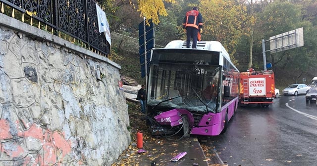 Freni boşaldı, faciadan dönüldü