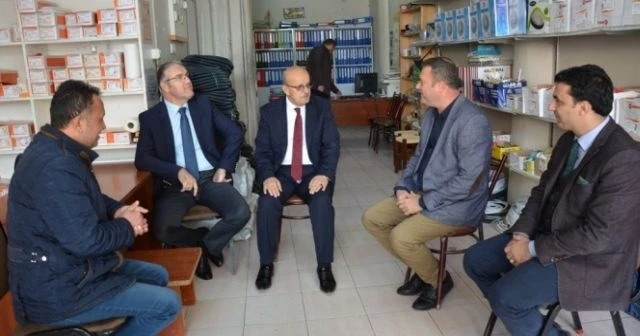 Kaymakam ve başkandan esnaf ziyareti