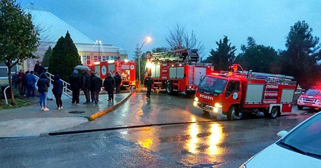 Tekirdağ’da üniversitede korkutan yangın