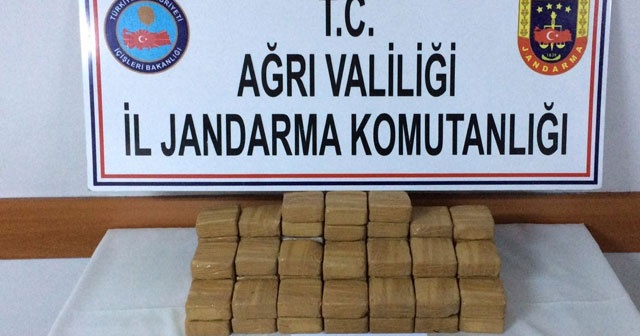 Ağrı&#039;da 27 kilogram uyuşturucu ele geçirildi