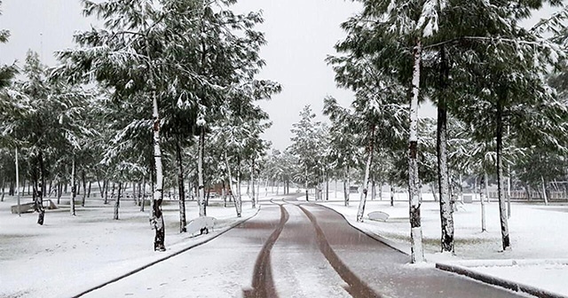 Çanakkale&#039;de kar yağışı