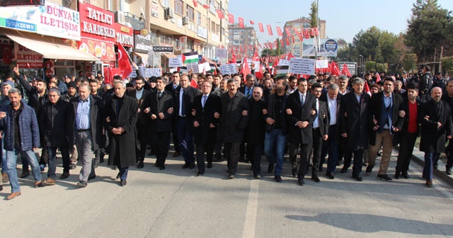 Elazığ’da Trump’a tepki yürüyüşü