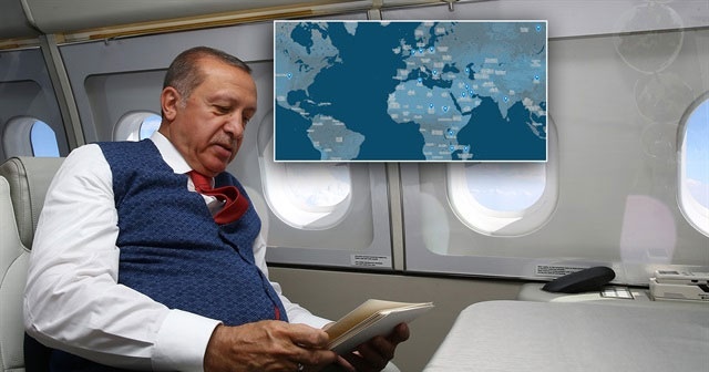 Erdoğan 2017&#039;de dünyanın etrafını 4 kez dolaştı