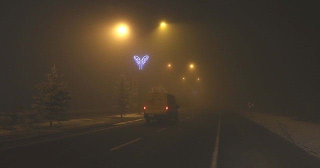 Erzurum&#039;da yoğun sis