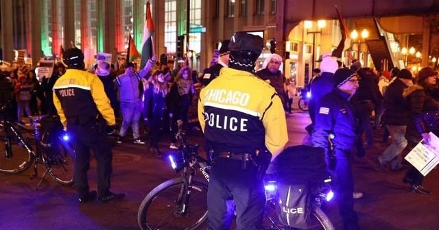 Frankfurt'ta ABD ve İsrail'e tepki yürüyüşü