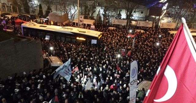 İstanbul’da Kudüs protestosu