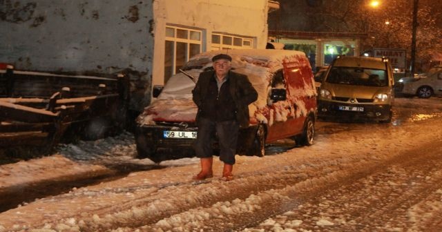 Kırklareli'nin yüksek kesimlerinde yoğun kar yağışı