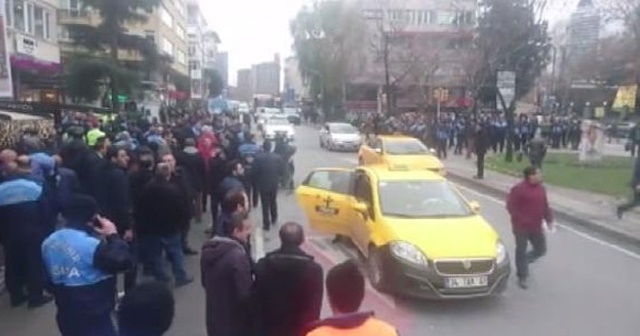 Nispetiye Caddesi'nde zabıtalar arasında gerginlik