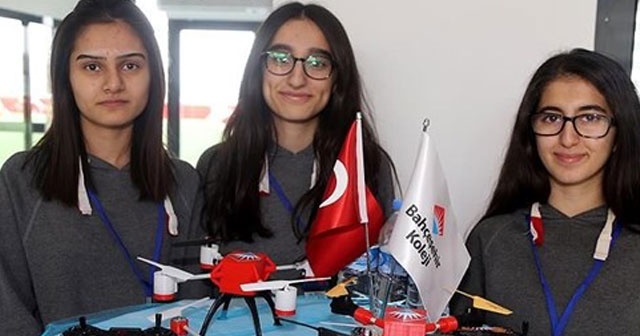 Öğrenciler atık malzemelerden drone üretti