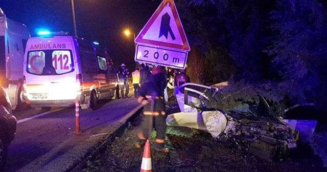 TEM Otoyolu&#039;nda feci kaza: 1 ölü, 2 yaralı