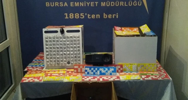 Bursa'da tombala operasyonu