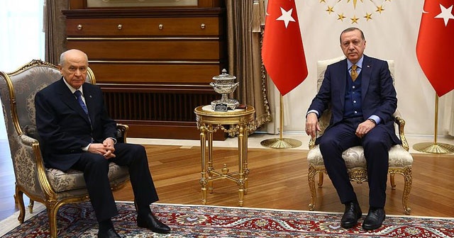 Cumhurbaşkanı Erdoğan, Devlet Bahçeli ile Afrin&#039;i görüştü