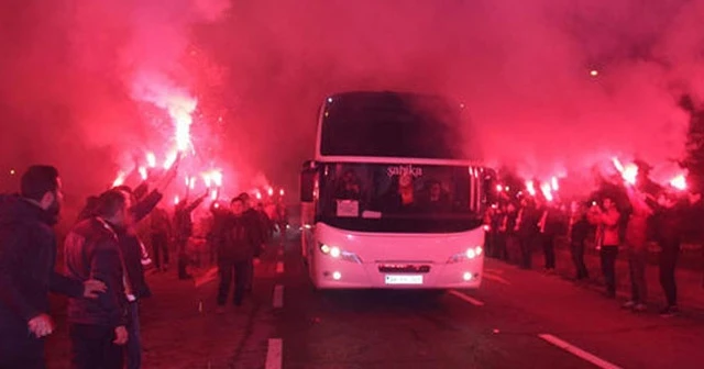 Galatasaray Kayseri&#039;de çoşkuyla karşılandı