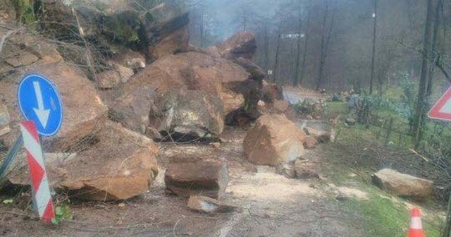 Giresun’un Bulancak ilçesinde heyelan