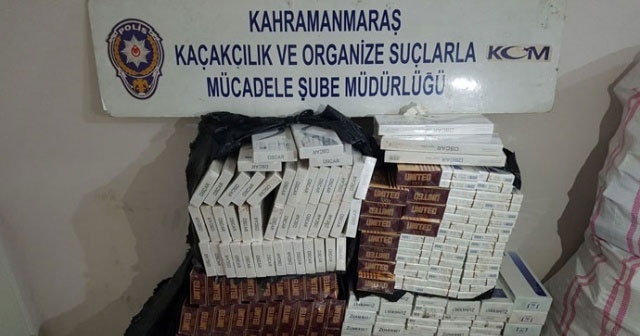 Kahramanmaraş’ta 2 bin paket kaçak sigara ele geçirildi