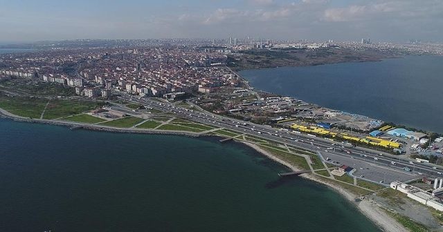 Kanal İstanbul Projesi güzergahındaki Durusu Köyü havadan görüntülendi