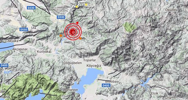 Muğla&#039;da 3,6 şiddetinde deprem!