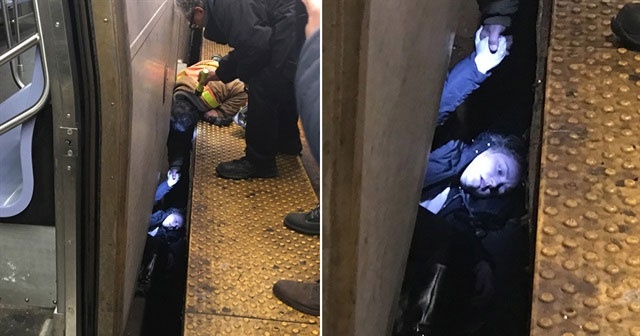 New York&#039;ta dehşet: Metro yaklaşırken düştü