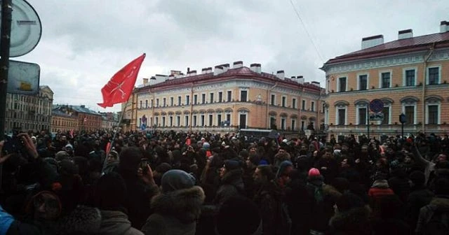 Rusya'da Alexei Navalny için destek gösterisi