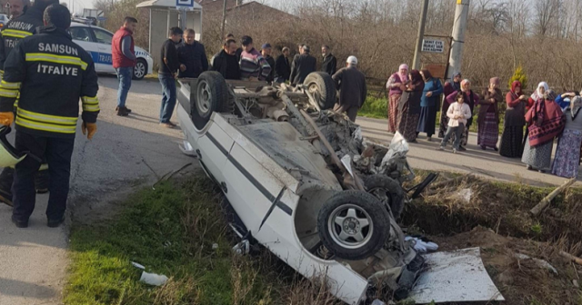 Samsun&#039;da trafik kazası: 1 ölü, 3 yaralı